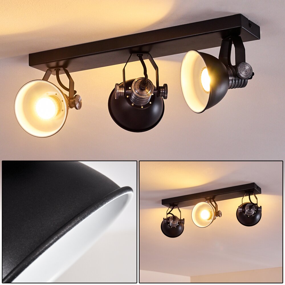 Plafoniera Gudo Nero, 3-Luci main product photo