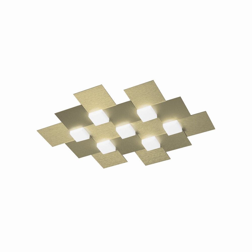 Grossmann CREO Plafoniera LED Ottone, 7-Luci