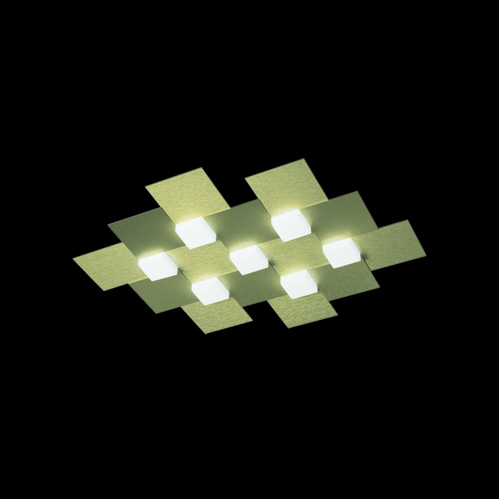 Grossmann CREO Plafoniera LED Ottone, 7-Luci