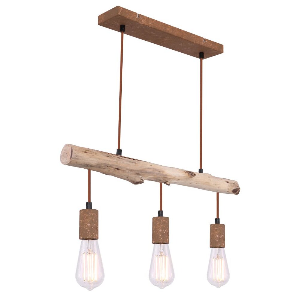 Lampadario a sospensione Globo JAKOB Ruggine, 3-Luci main product photo