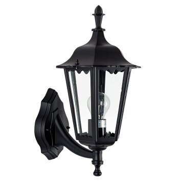 KS Verlichting Ancona Applique Nero, 1-Luce