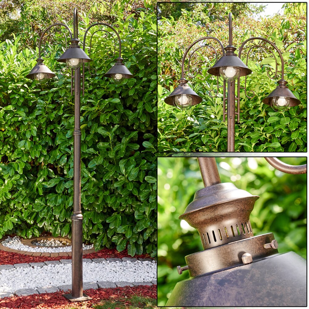 Lampada da terra da esterno Lohja Ruggine, 3-Luci main product photo