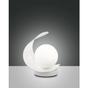Fabas Luce Adria Lampada da Tavolo LED Bianco, 1-Luce