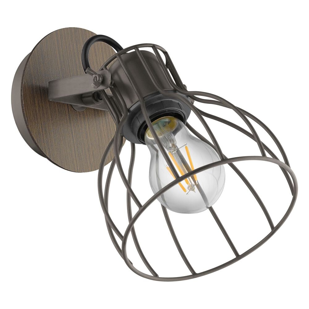 EGLO SAMBATELLO Faretto da parete Marrone, Argento, 1-Luce main product photo
