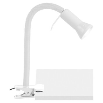 Brilliant Flex Lampada con pinza Bianco, 1-Luce