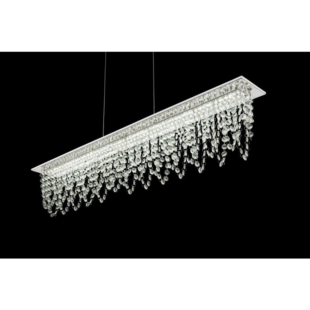Globo Lampadario a sospensione LED Cromo, Chiaro, 1-Luce, Telecomando main product photo