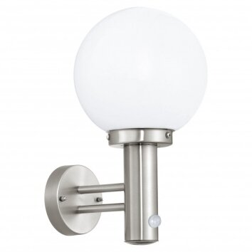 Eglo NISIA Applique Acciaio inox, 1-Luce, Sensori di movimento