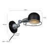 Steinhauer Darvin Applique Grigio, Nero, 1-Luce