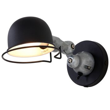 Steinhauer Darvin Applique Grigio, Nero, 1-Luce