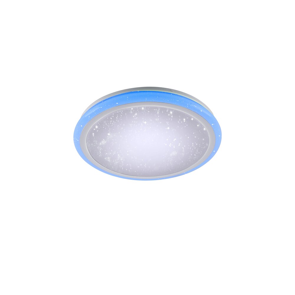 Leuchten Direkt Luisa Plafoniera LED Bianco, 2-Luci, Telecomando, Cambia colore