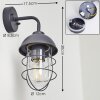 Toftlund Applique da esterno Grigio, 1-Luce