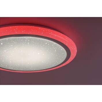Leuchten Direkt LUISA Plafoniera LED Bianco, 1-Luce, Telecomando, Cambia colore