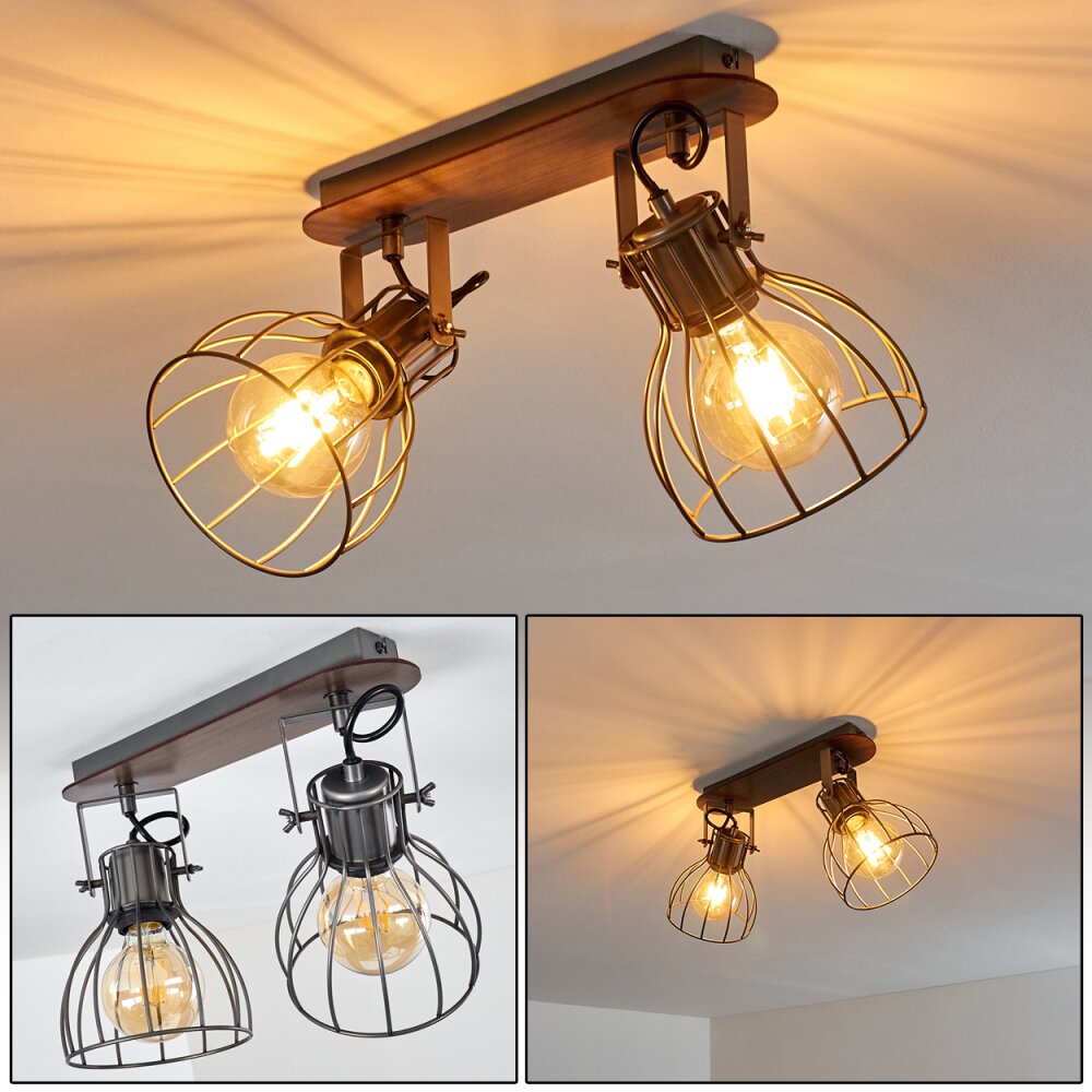 Bitterroot Plafoniera Marrone, Legno scuro, 2-Luci main product photo
