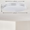 Genthin Plafoniera LED Bianco, 1-Luce