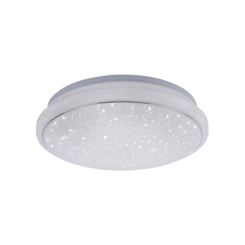 Leuchten Direkt Ls-JUPI Plafoniera LED Bianco, 1-Luce, Telecomando, Cambia colore