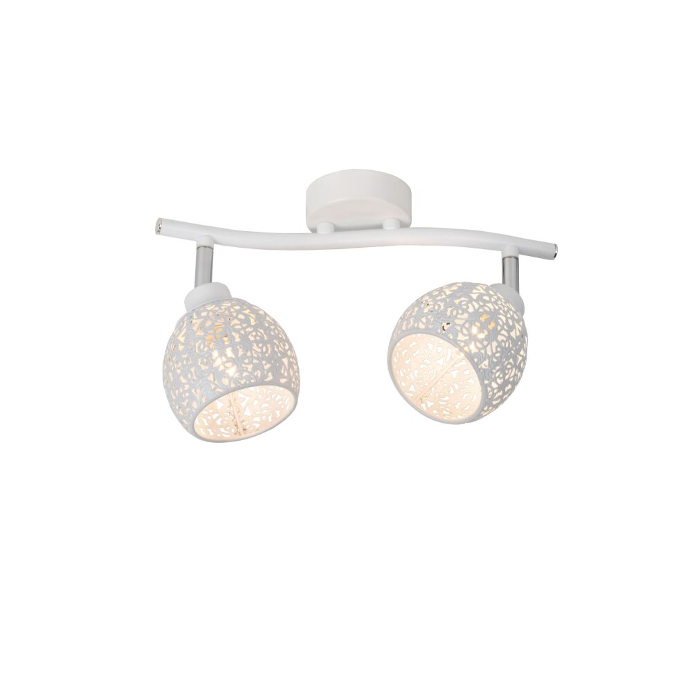 Lucide TAHAR Faretto da soffitto Bianco, 2-Luci