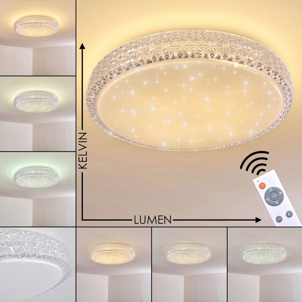 Norra Plafoniera LED Bianco, 1-Luce, Telecomando main product photo