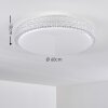 Norra Plafoniera LED Bianco, 1-Luce, Telecomando