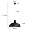 Steinhauer Blackmoon Lampadario a sospensione Nero, 1-Luce