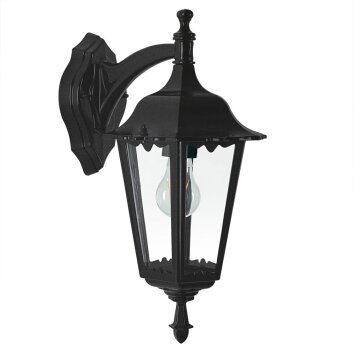 KS Verlichting Ancona Applique Nero, 1-Luce