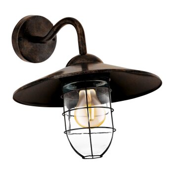 Eglo MELGOA Applique Marrone scuro, Ramato, 1-Luce