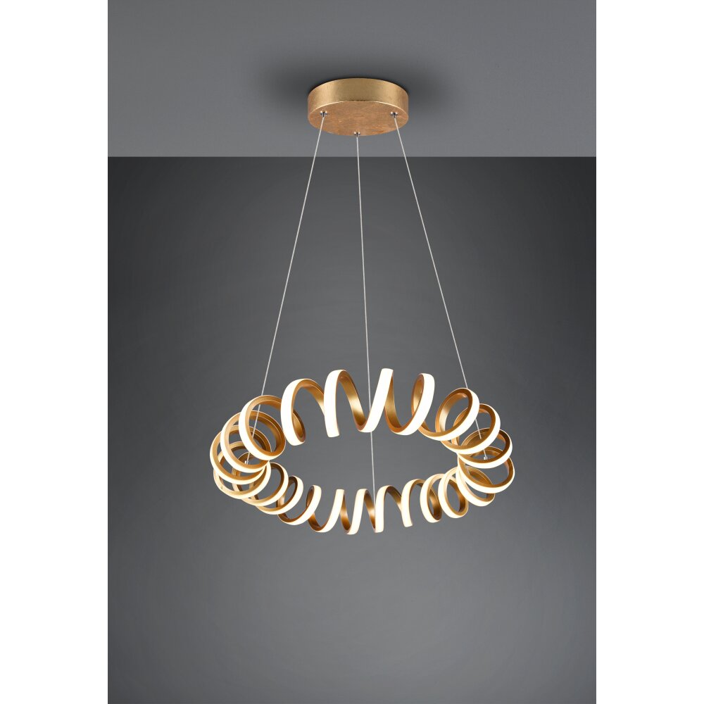 Trio Curl Lampada a Sospensione LED Oro, 1-Luce main product photo