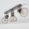 Bitterroot Plafoniera Grigio, Legno scuro, 3-Luci