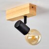 Barbengo Plafoniera Legno chiaro, Nero, 1-Luce