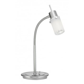 Leuchten Direkt MAX LED Lampada da Tavolo Acciaio inox, 1-Luce