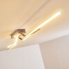 Jamjo Plafoniera LED Nichel opaco, 1-Luce