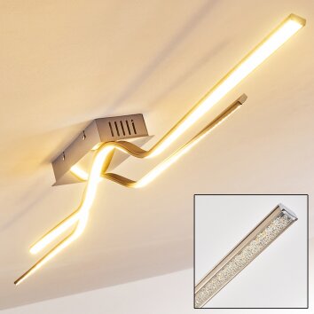 Jamjo Plafoniera LED Nichel opaco, 1-Luce