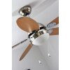 Globo AZURA Ventilatore Nichel opaco, 1-Luce