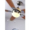 Globo AZURA Ventilatore Nichel opaco, 1-Luce