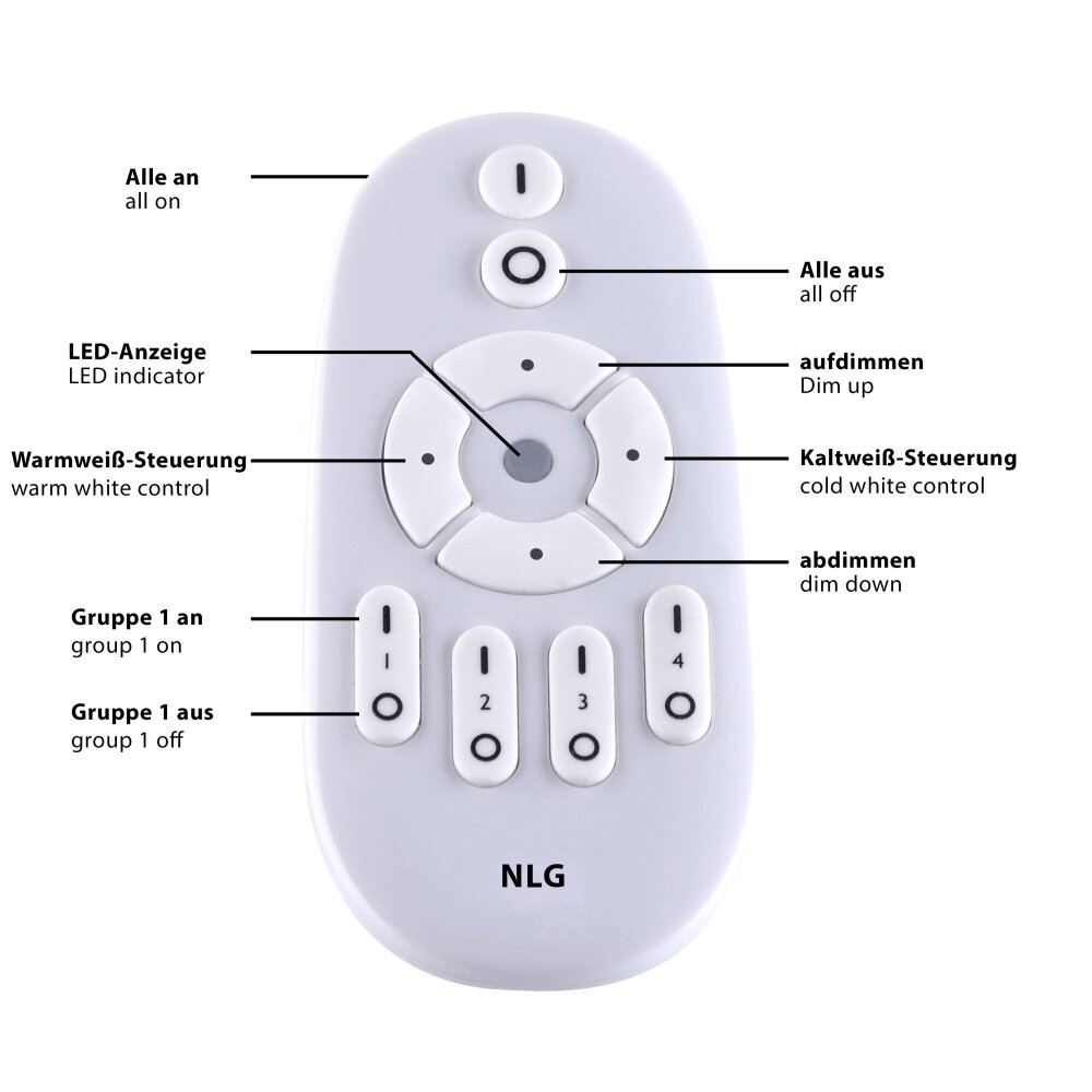 Paul Neuhaus FRAMELESS Plafoniera LED Bianco, 1-Luce, Telecomando