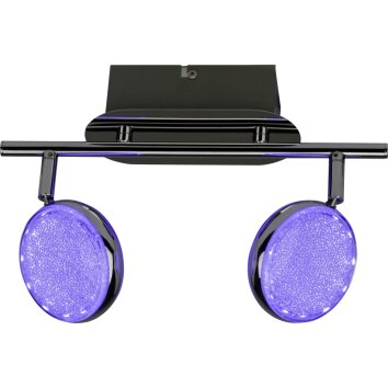 Brilliant Cassy Faretto da soffitto LED Cromo, 2-Luci, Telecomando, Cambia colore