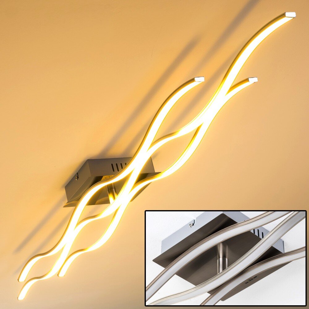 Grant Plafoniera LED Acciaio inox, 3-Luci main product photo