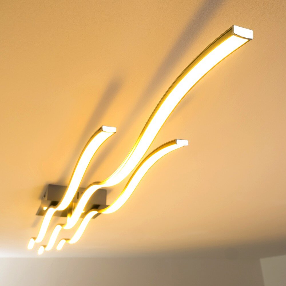 Grant Plafoniera LED Acciaio inox, 3-Luci