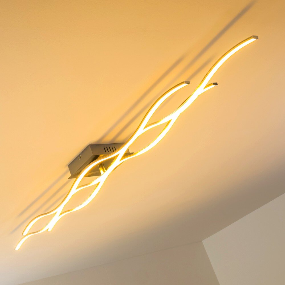 Grant Plafoniera LED Acciaio inox, 3-Luci