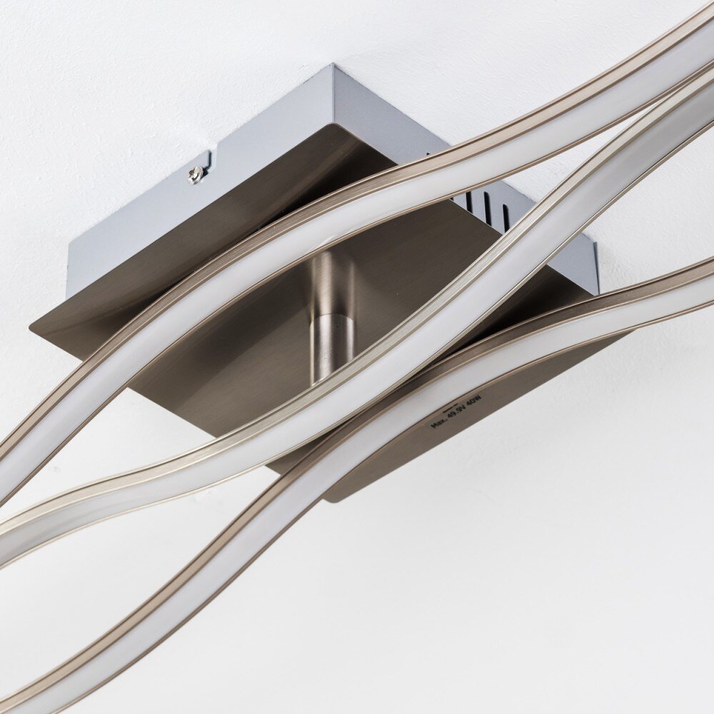 Grant Plafoniera LED Acciaio inox, 3-Luci