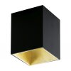 Eglo POLASSO Plafoniera LED Oro, Nero, 1-Luce