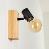 Barbengo Applique Legno chiaro, Nero, 1-Luce