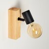 Barbengo Applique Legno chiaro, Nero, 1-Luce
