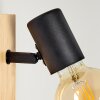 Barbengo Applique Legno chiaro, Nero, 1-Luce