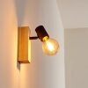 Barbengo Applique Legno chiaro, Nero, 1-Luce