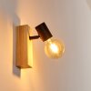 Barbengo Applique Legno chiaro, Nero, 1-Luce