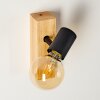 Barbengo Applique Legno chiaro, Nero, 1-Luce