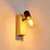 Barbengo Applique Legno chiaro, Nero, 1-Luce
