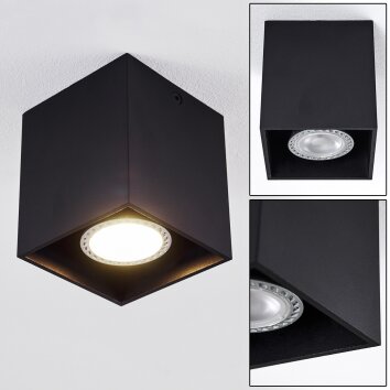 Awuna Plafoniera Nero, 1-Luce