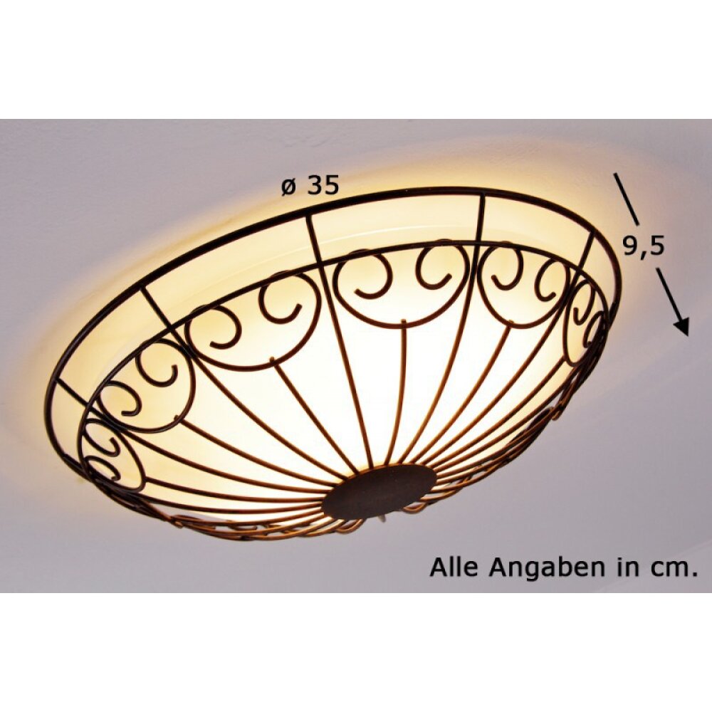 Eglo COLTI Applique e plafoniera da incasso Marrone, Marrone scuro, Ruggine, Bianco, 2-Luci main product photo