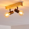 Barbengo Plafoniera Legno chiaro, Nero, 2-Luci
